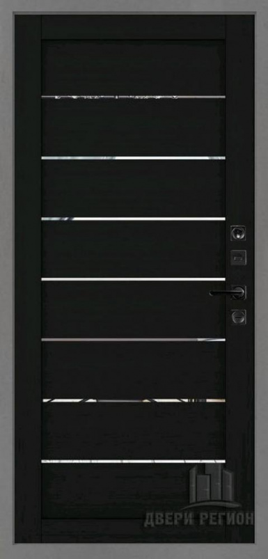 Входная дверь Regidoors Сенатор SOLID LIGHT 2125 с зеркалом "Шоко велюр" - второе изображение